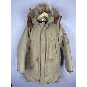 Vintage Sears The Great Canadian Polar Parka Down Jacket Fur Hood 40